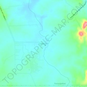 Topografische Karte Cedere I, Höhe, Relief