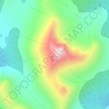 Topografische Karte Mount Dalton, Höhe, Relief