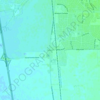 Topografische Karte Franklin, Höhe, Relief