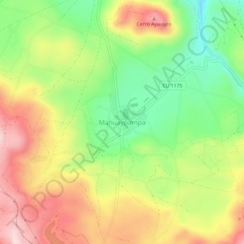Topografische Karte Mahuaypampa, Höhe, Relief