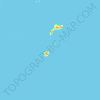 Topografische Karte Mok Island, Höhe, Relief