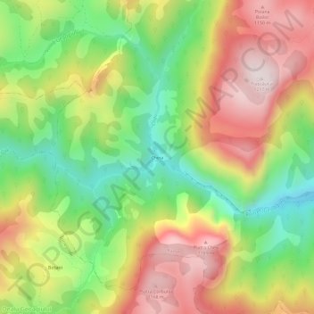 Topografische Karte Cheia, Höhe, Relief