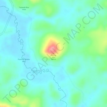 Topografische Karte Monte Alto, Höhe, Relief