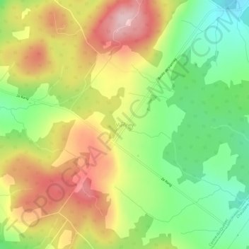 Topografische Karte Vianney, Höhe, Relief
