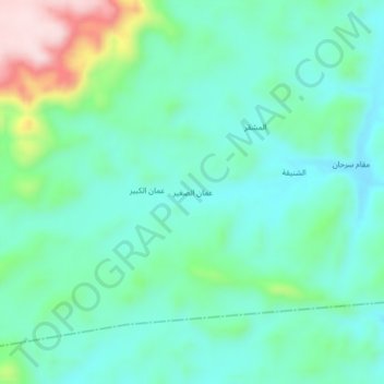 Topografische Karte عمان الصغير, Höhe, Relief