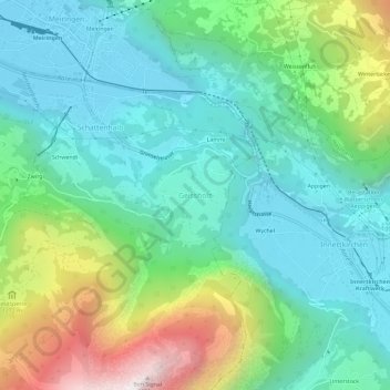 Topografische Karte Geissholz, Höhe, Relief