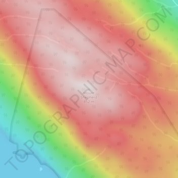 Topografische Karte Mount Shepherd, Höhe, Relief