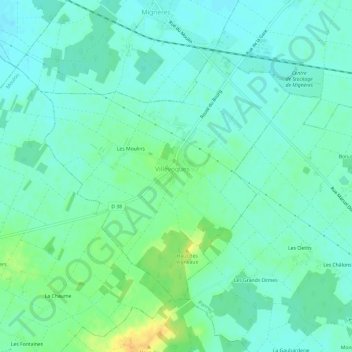 Topografische Karte Le Souchet, Höhe, Relief