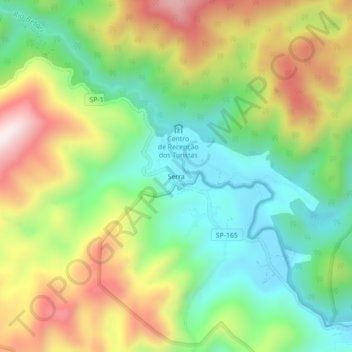 Topografische Karte Serra, Höhe, Relief