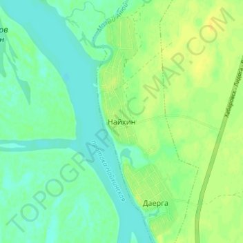 Topografische Karte Naykhin, Höhe, Relief
