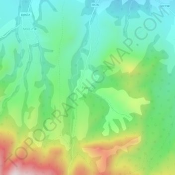 Topografische Karte Peștera, Höhe, Relief