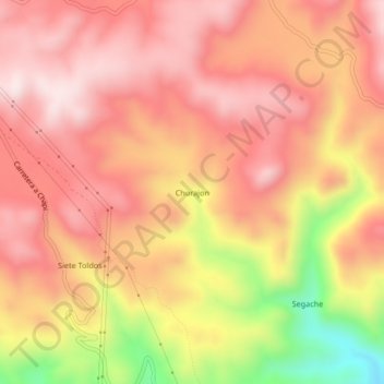 Topografische Karte Churajon, Höhe, Relief