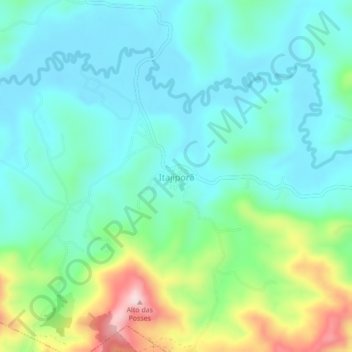Topografische Karte Itajiporã, Höhe, Relief