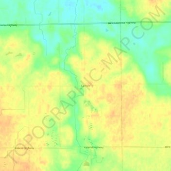 Topografische Karte Carlisle, Höhe, Relief