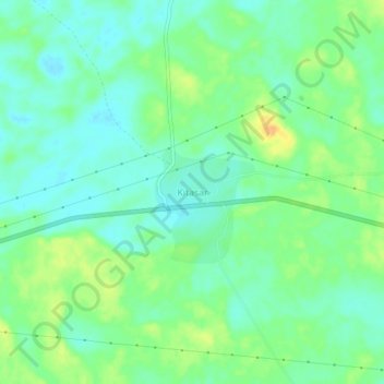 Topografische Karte Kitasar, Höhe, Relief
