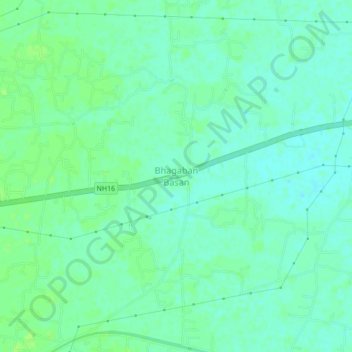 Topografische Karte Bhagaban Basan, Höhe, Relief