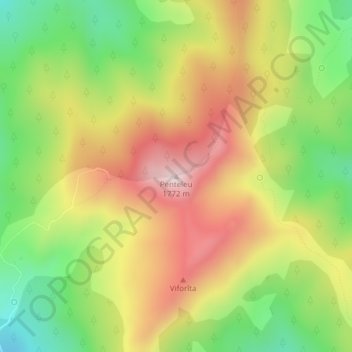 Topografische Karte Penteleu, Höhe, Relief