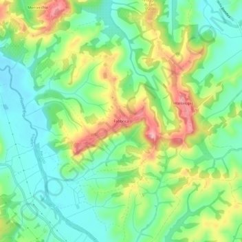 Topografische Karte Fabbrica, Höhe, Relief