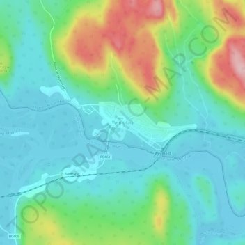 Topografische Karte Wemotaci, Höhe, Relief
