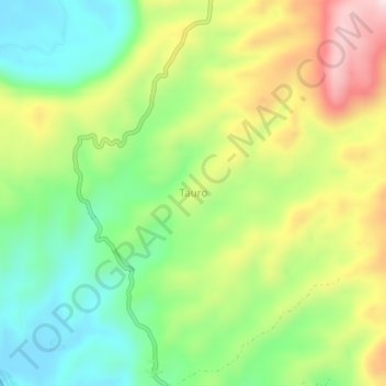 Topografische Karte Tauro, Höhe, Relief