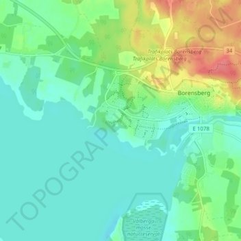 Topografische Karte Dansäter, Höhe, Relief