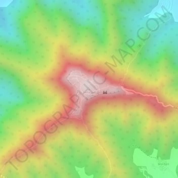 Topografische Karte Sinhagad, Höhe, Relief