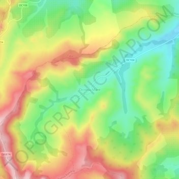 Topografische Karte Ocolișu Mare, Höhe, Relief