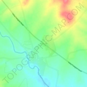 Topografische Karte Khatav, Höhe, Relief