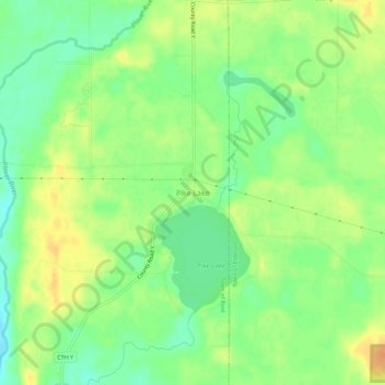 Topografische Karte Pike Lake, Höhe, Relief