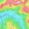 Topografische Karte Wäldle, Höhe, Relief