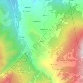 Topografische Karte Marles, Höhe, Relief