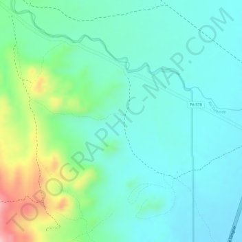 Topografische Karte El Alpaca, Höhe, Relief