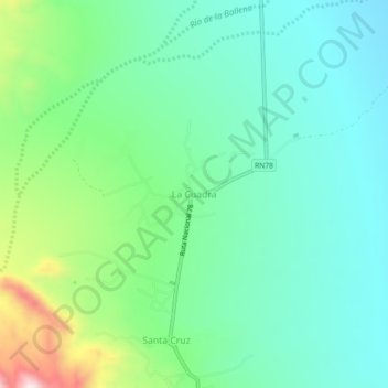 Topografische Karte La Cuadra, Höhe, Relief