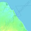 Topografische Karte Balgal Beach, Höhe, Relief