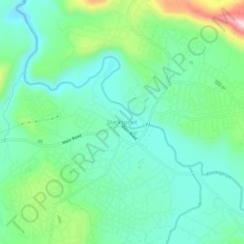 Topografische Karte Sterkspruit, Höhe, Relief