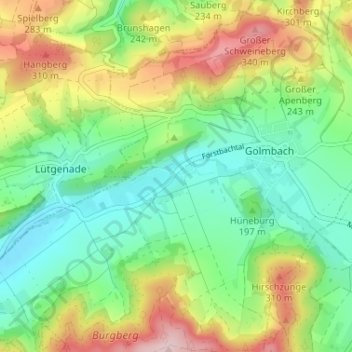 Topografische Karte Warbsen, Höhe, Relief