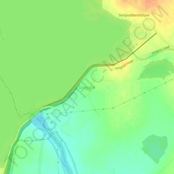 Topografische Karte Singoor, Höhe, Relief