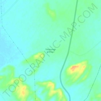 Topografische Karte Tikamsingh ki Dhani, Höhe, Relief