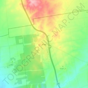 Topografische Karte Murak, Höhe, Relief