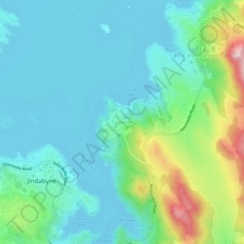 Topografische Karte Tyrolean, Höhe, Relief