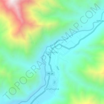 Topografische Karte Condoray, Höhe, Relief
