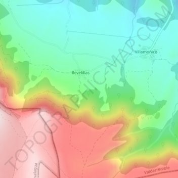 Topografische Karte Lavizán, Höhe, Relief