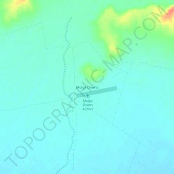 Topografische Karte Mulga Downs, Höhe, Relief