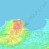 Topografische Karte Alger, Höhe, Relief