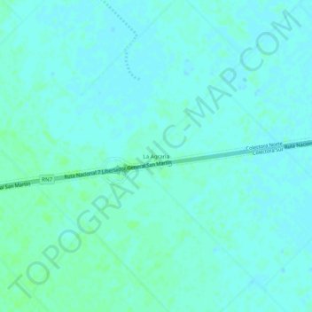 Topografische Karte La Agraria, Höhe, Relief
