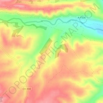 Topografische Karte La Plana, Höhe, Relief