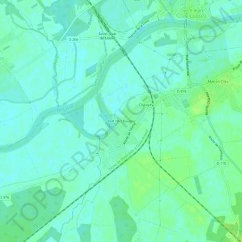 Topografische Karte Port de Chaugey, Höhe, Relief
