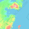 Topografische Karte Deaths Head Island, Höhe, Relief