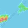Topografische Karte 姪島瀬戸, Höhe, Relief