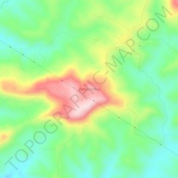 Topografische Karte Amorinha, Höhe, Relief